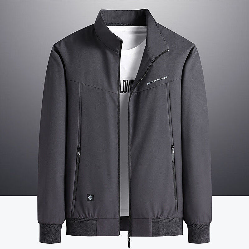 纽力巧40岁男人穿搭外套50岁衣服秋季男士夹克衫宽松户外男装外套简约