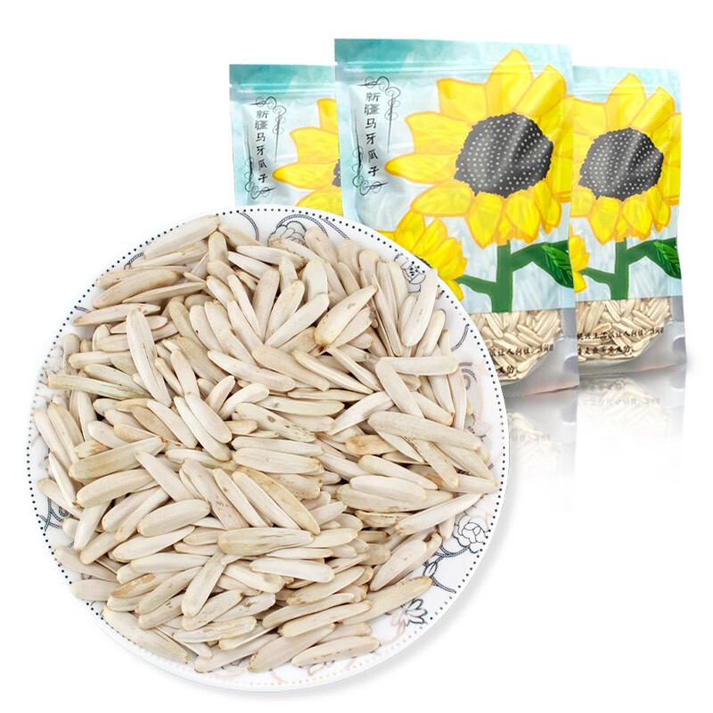 liao)新疆特产马牙瓜子 250克*4袋 阿克苏牙签狼牙原味象牙白细瓜子