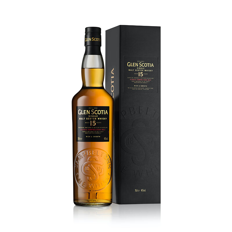 格兰帝（GLEN SCOTIA） 15年苏格兰单一麦芽威士忌 洋酒700ml