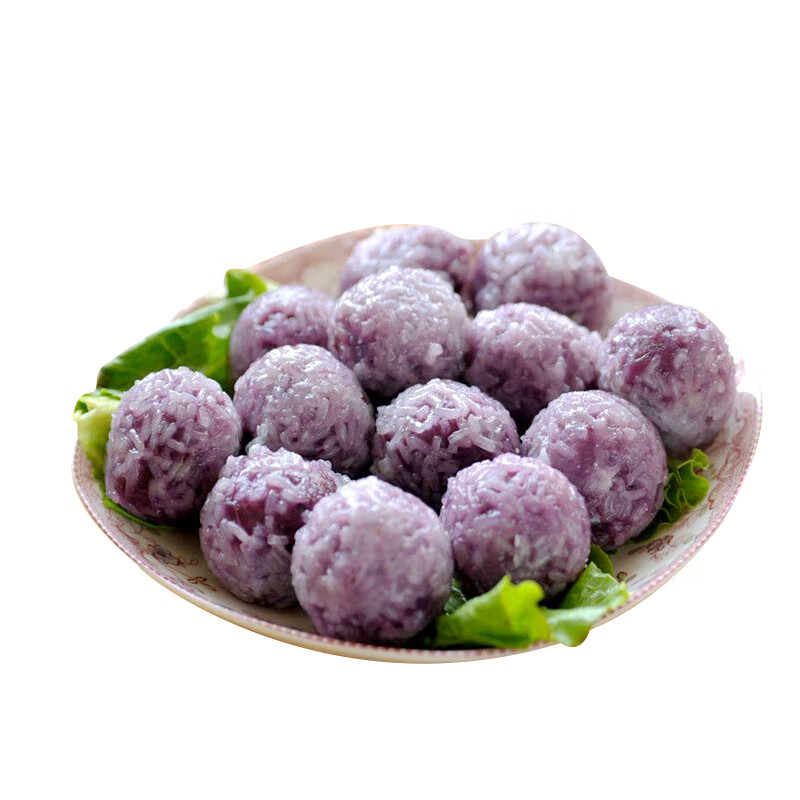 紫薯糯米球2000g新鲜冷冻火锅紫薯丸子关东煮麻辣烫配菜食材紫薯糯米