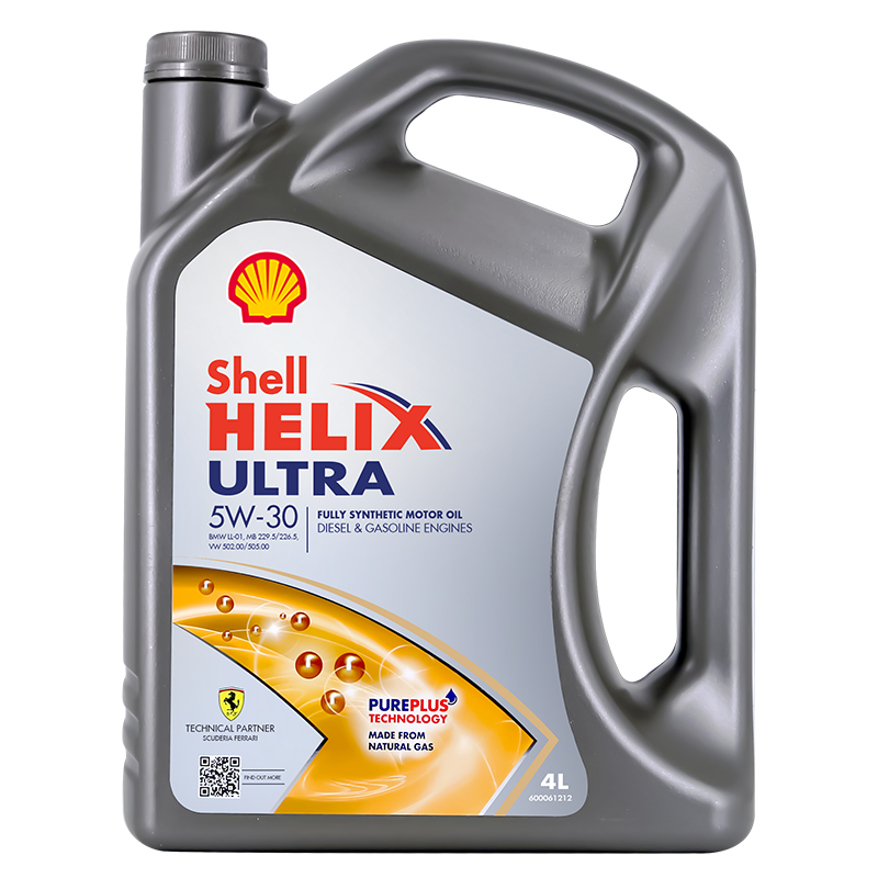 Shell 壳牌 Helix Ultra系列 超凡灰喜力 5W-30 SL级 全合成机油 4L 德版