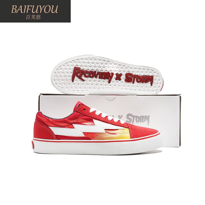 revengexstormfaculty美版复仇风暴闪电新款百搭滑板鞋情侣帆布鞋