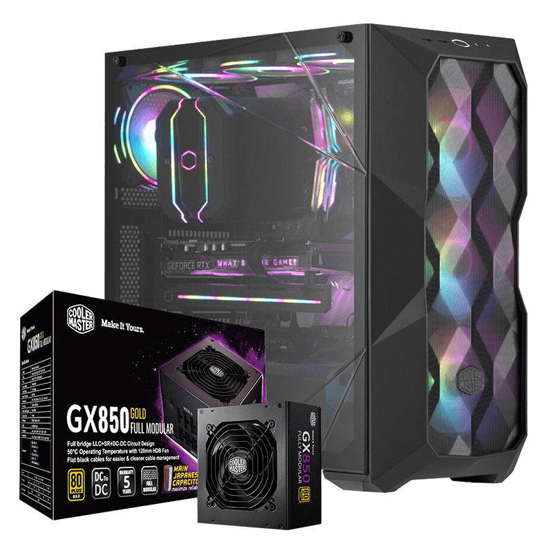 酷冷至尊 TD500 MESH中塔机箱+酷冷至尊 GX850 金牌全模电源