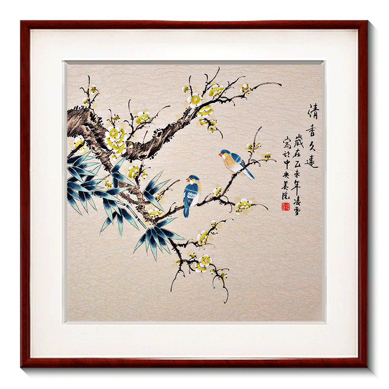 紫腾随轩郭风惠中式装饰画客厅壁画卧室墙画餐厅饭厅挂画中国风花鸟图