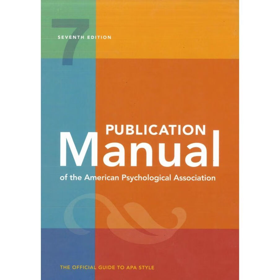 Publication Manual of the American Psychological Association 彩色