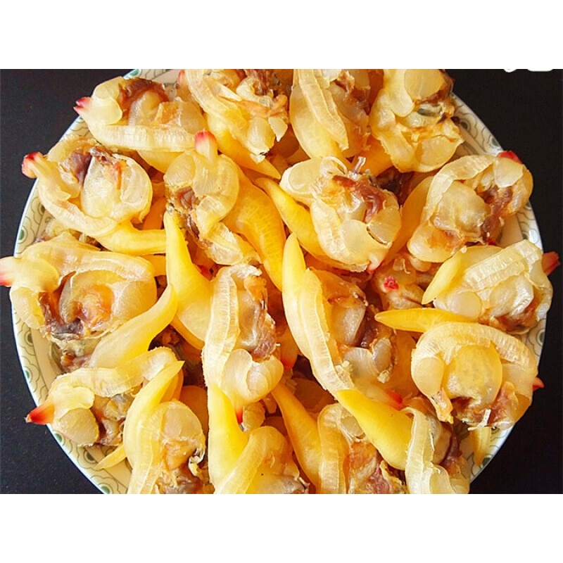 虎钢馋丹东特产小吃 海鲜零食干货黄蚬子干蛤蜊肉干去内脏即食500克