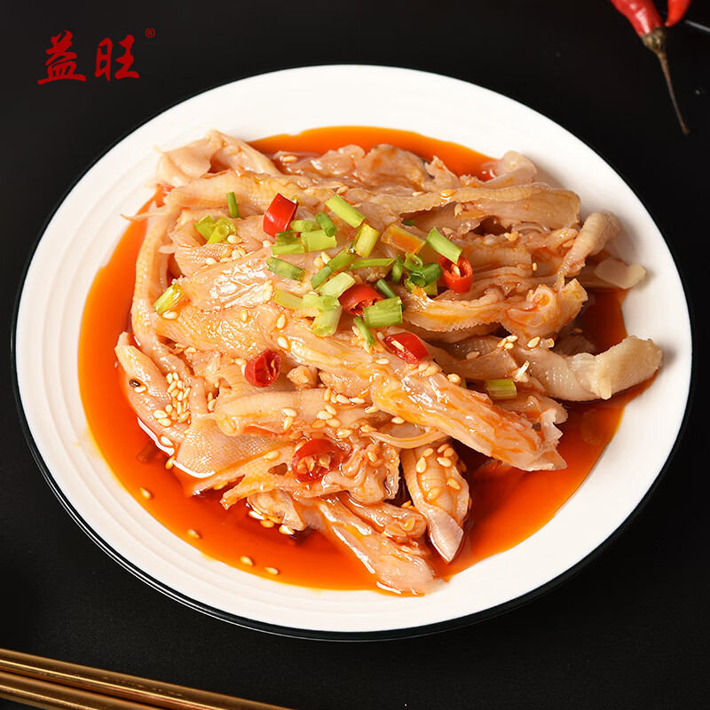 益旺凉拌去骨鸭掌饭店餐饮用特色半成品食材凉菜开袋即食冷菜冷盘小菜