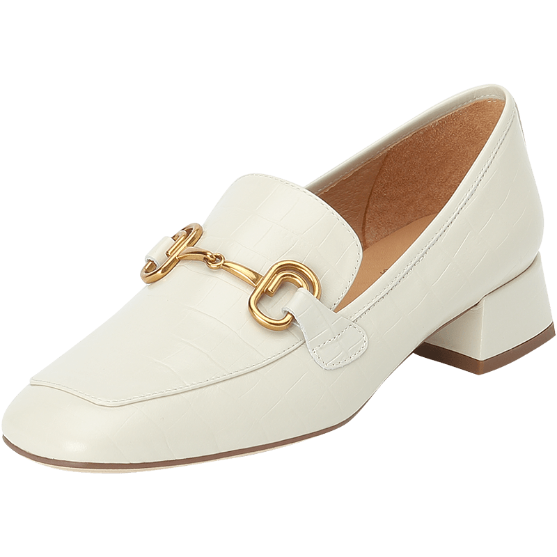 2023春季新品思加图单鞋-漆皮英伦风厚底乐福鞋