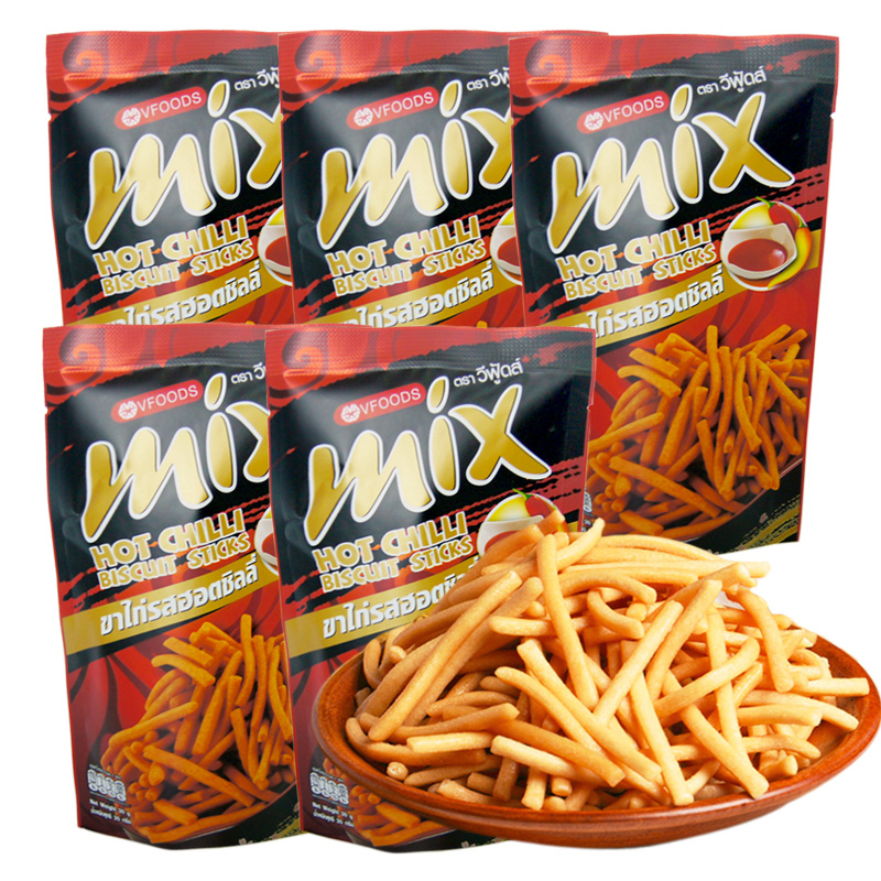 vfoods mix泰国进口 12袋香辣味脆脆条30g/袋 膨化食品 怀旧零食