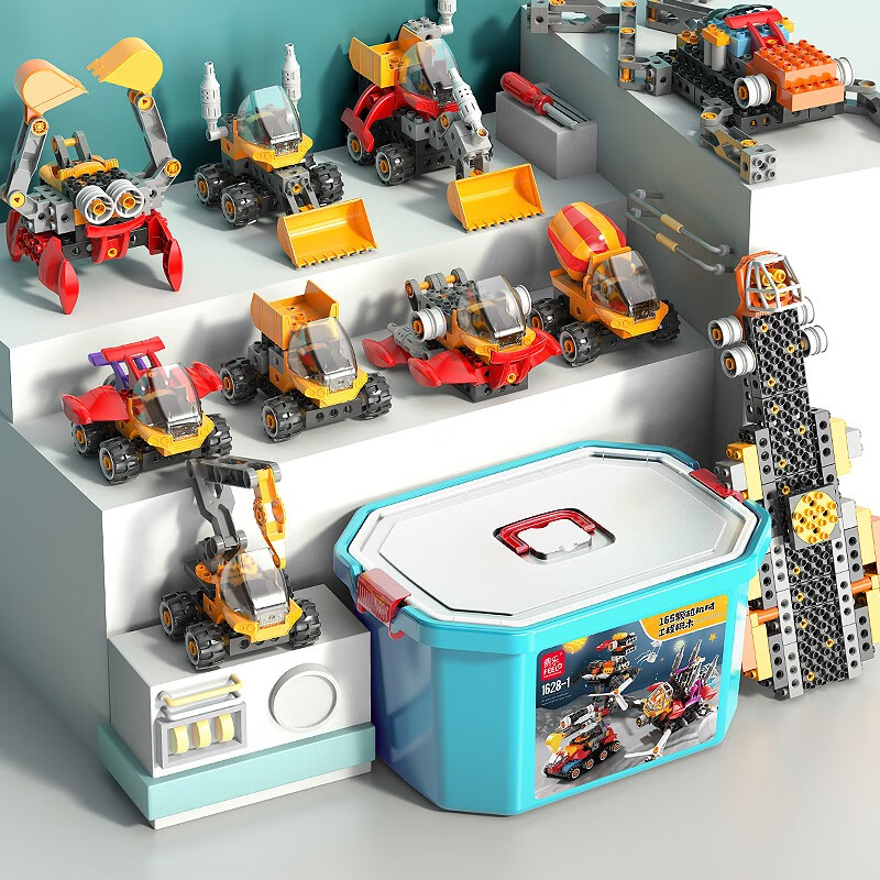 升级款大颗粒机械工程螺丝螺母积木拼装玩具-65造型