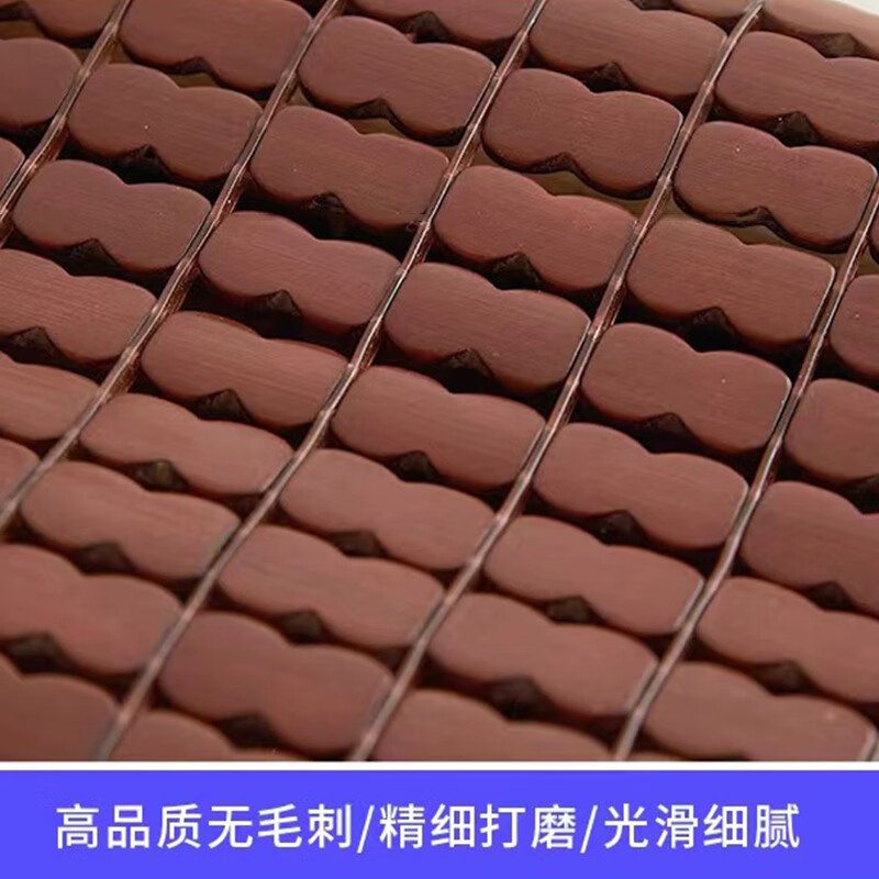 映季麻将凉席枕头夏季竹枕头夏天空心枕芯颈椎枕成人男女士睡觉冰凉枕 碳化波浪形枕39*23*7-9cm