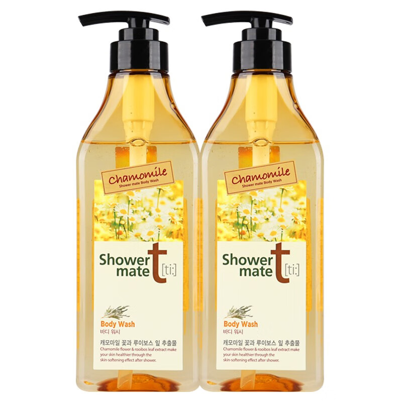 爱敬(kcs)韩国进口香草洋甘菊精华沐浴液露550g男女(儿童敏感肌可用)