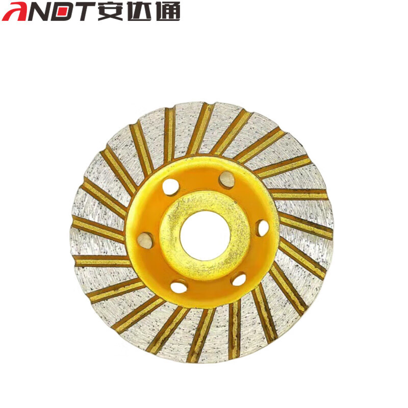 金刚石磨轮磨盘双排结块涡轮单排斜齿水泥磨块碗磨片 100mm加宽波磨