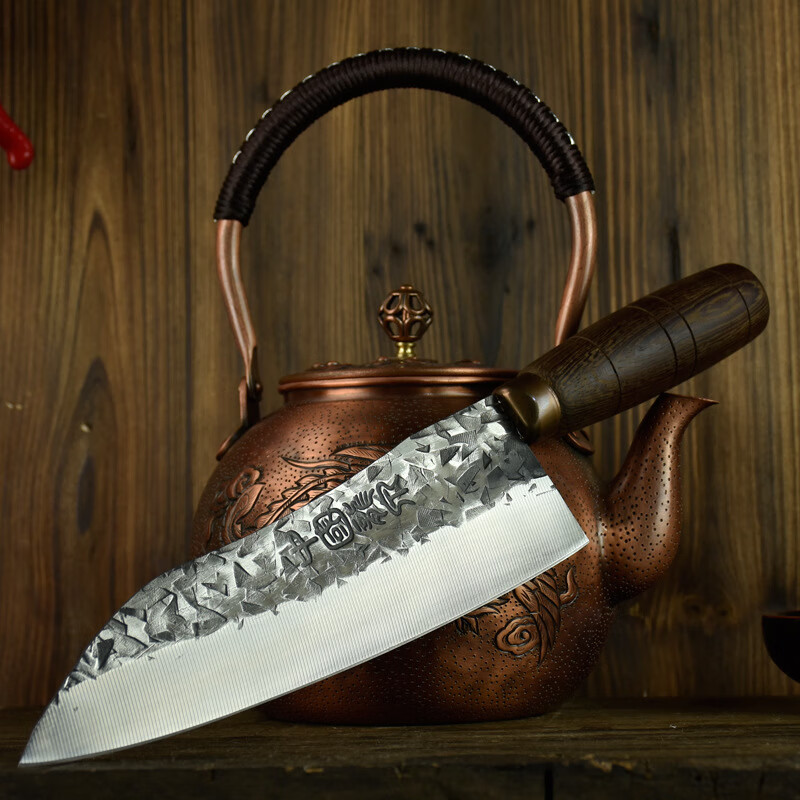 龙泉老式手工菜刀超快锋利切片刀厨师专用斩鸡鸭鱼排骨刀女士小厨刀