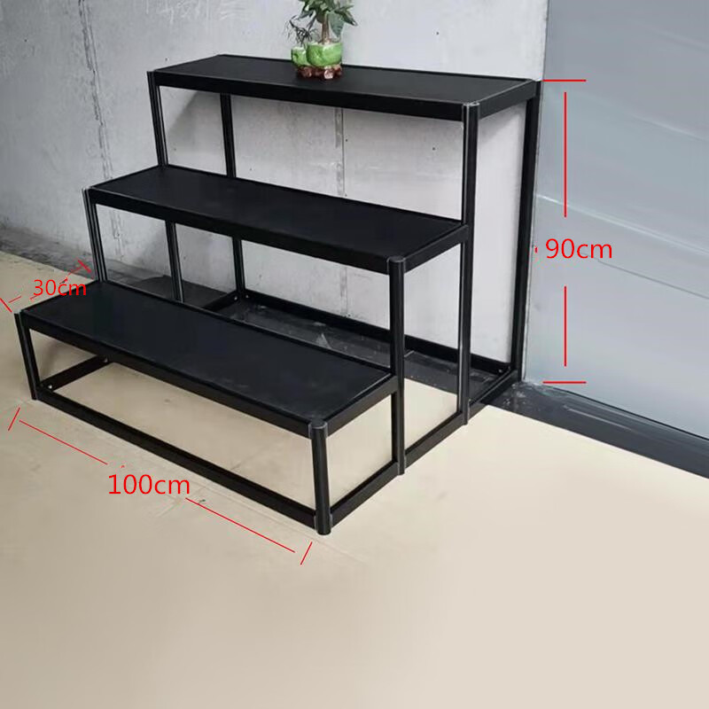 骁熊梯形货架展示架台阶式花店架鞋架阶梯式梯形银行礼品货架展架 100