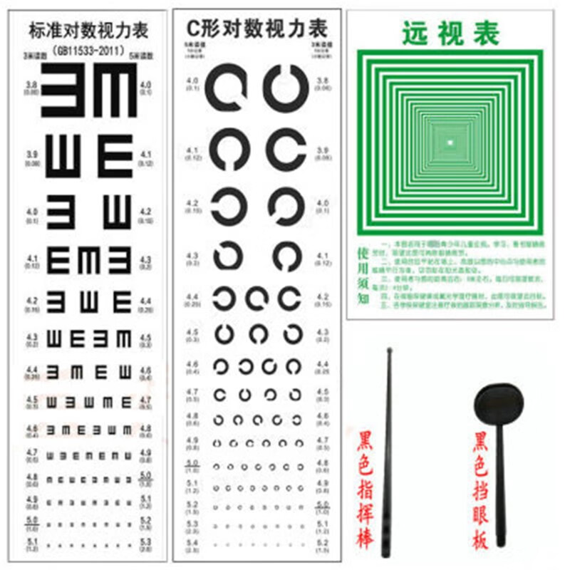 视力表空军c型 环形测视力表 c字形视力表空军成人视力检测表 新e字 c