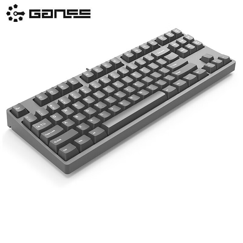 GANSS高斯GS87C/GS104C机械键盘87/104键樱桃轴背光机械键盘宏定义游戏办公电脑键盘 87C黑色 87键无光版 樱桃红轴