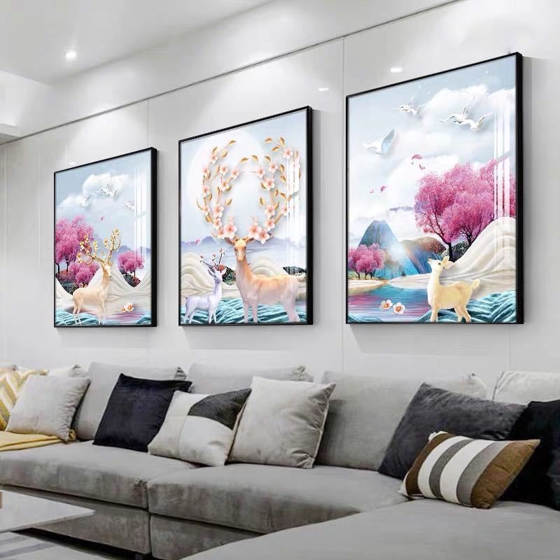 【迎新必备】现代简约北欧风格沙发背景墙床头壁画餐厅墙面挂画墙画