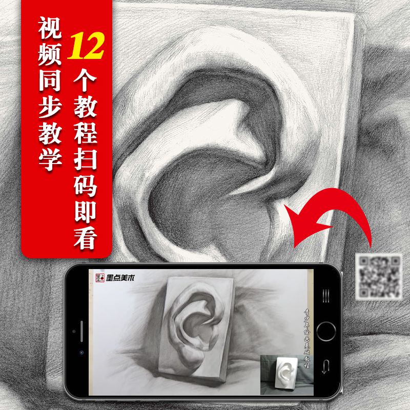 素描入门自学零基础素描画像素描基础教程同步视频教程名家讲解初学者