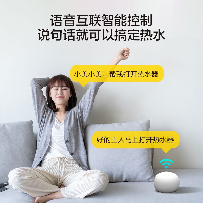 美的（Midea）60升电热水器2100W速热高温杀菌洗 安全防漏电中温保温一级节能智能家电 F6021-YP2(HEY)*