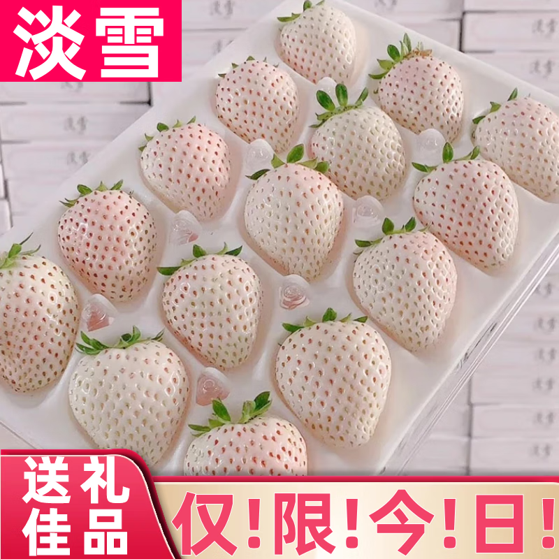 田良季空运！淡雪草莓白粉色草莓日本引进品种新鲜水果送礼品物盒中秋节 2盒500g礼盒装 白色淡雪丨更香甜丨中秋补贴款怎么看?