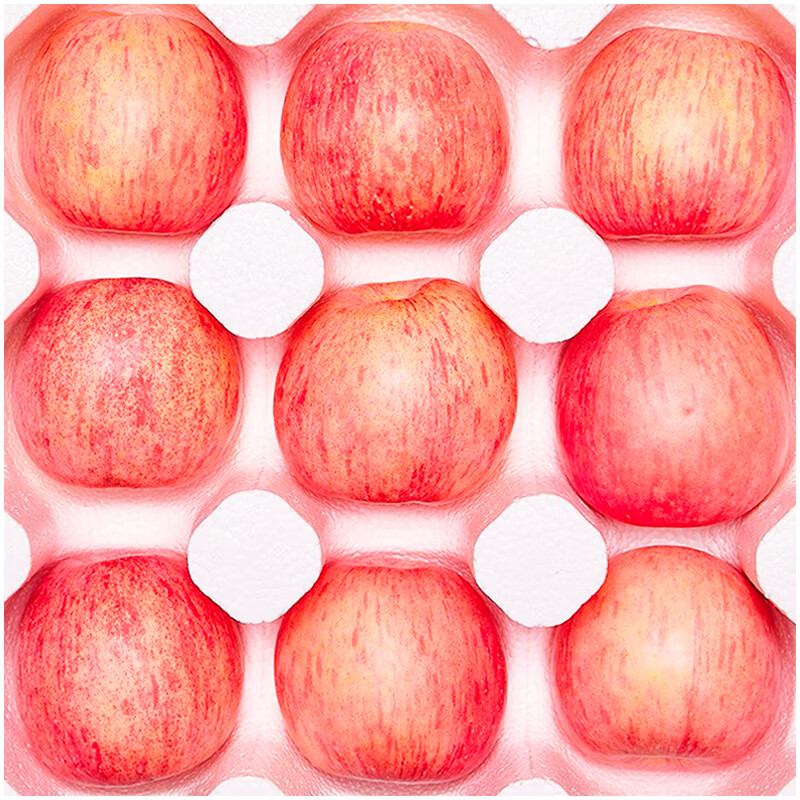 烟台苹果水果 当季时令苹果礼盒 生鲜水果 山东烟台栖霞红富士苹果 5斤装 单果85-90mm 净重4.5斤+