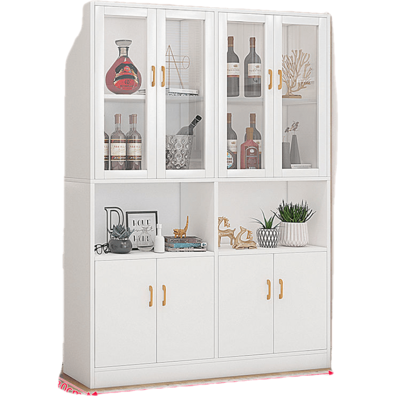 斯驼尔 玄关柜隔断柜简约现代门厅柜客厅进门鞋柜一体屏风装饰置物架酒柜 储物格加高丨温情暖白120cm