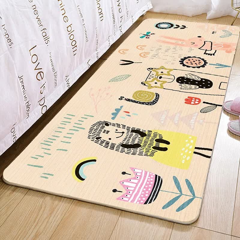 KAYE卡通床边地毯可定制家用卧室加厚毯子客厅飘窗垫轻奢简约免洗地毯 CTBED-T1 60x160 cm