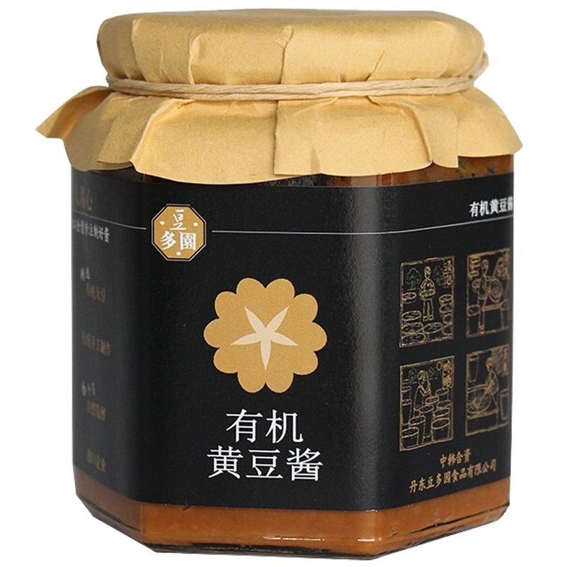 豆多園豆多園有機(jī)黃豆醬東北手工大醬精糧純釀豆瓣醬韓式大醬湯300g 優(yōu)選4瓶裝