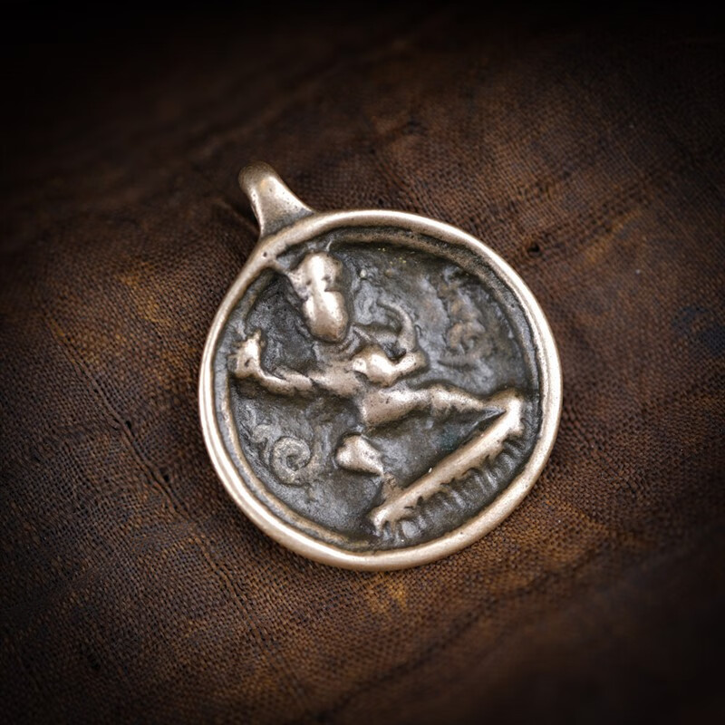 石俞记藏式天铁托甲金刚手吊坠挂件挂牌挂饰