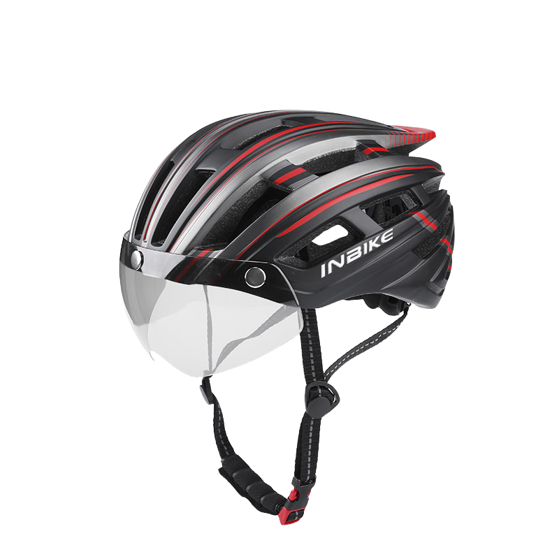 INBIKE山地公路自行车带风镜一体成型骑行头盔价格走势分析