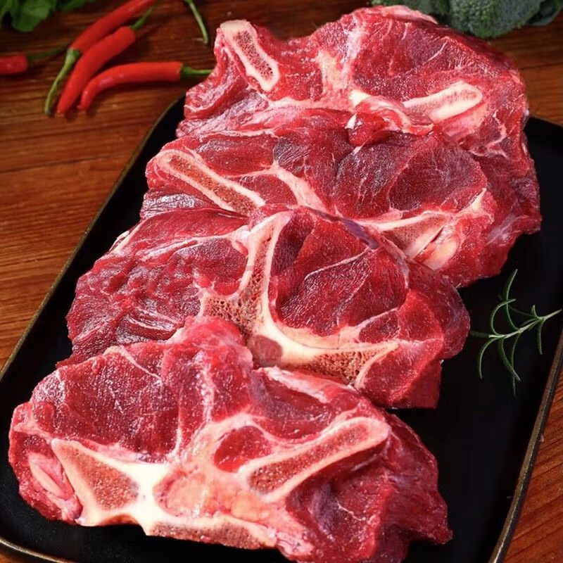 鲜有志新鲜满肉牛脊骨 国产牛蝎子 原切正宗散养黄牛脖骨 煲汤 清真