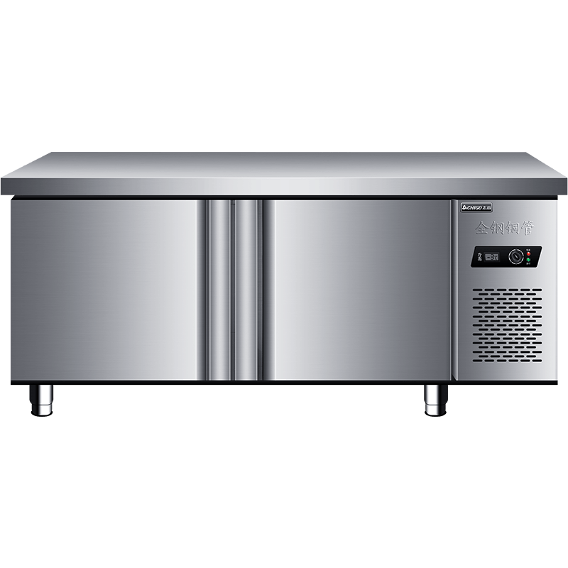 志高（CHIGO）冷藏工作台奶茶店设备全套水吧台不锈钢保鲜平冷作台冰柜 厨房冰箱商用保鲜工作台 长1.8M-宽0.8M-高0.8M（冷藏）