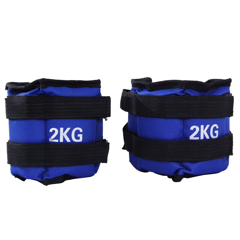 蒙拓嘉 负重跑步沙袋绑腿可绑手沙包2只装 蓝色2kg一对(共2只/每只1kg)12304215202