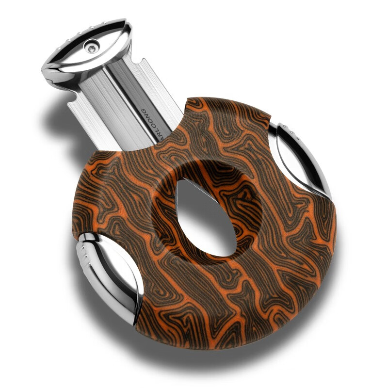 茄龙 (cigarloong)雪茄剪锋利圆形v型剪刀创意便携剪烟器cle-22kz2 酒