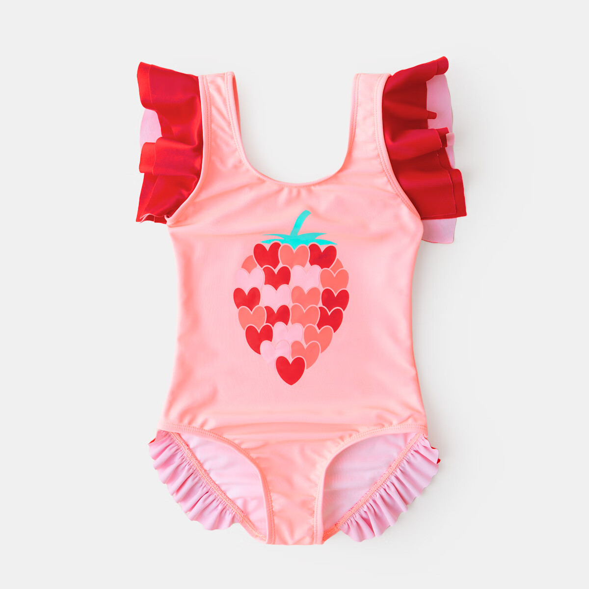 嘟嘟家宝宝连体泳装夏季女童游泳衣服夏装儿童连衣裙 粉色草莓 90cm高性价比高么？
