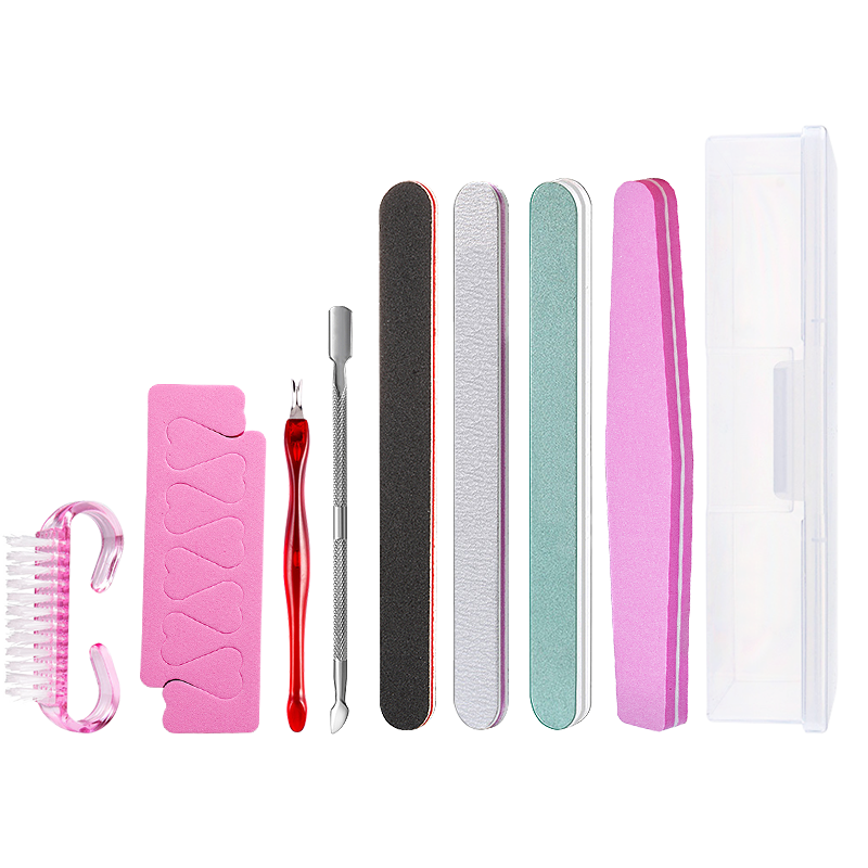 優(yōu)家UPLUS 美甲基礎護理工具9件套 海綿搓拋光條粗搓條打磨條美甲套裝 美甲護理工具 1件