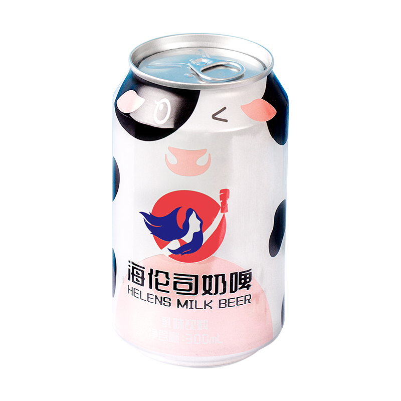 海伦司 Helens奶啤牛奶啤酒饮料300ml*2罐装乳酸菌酸奶网红饮品 奶啤2罐