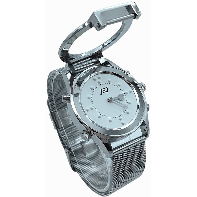 唯视宜(visioyo)盲人手表 盲人两用翻盖触摸语音报时手表wsy404