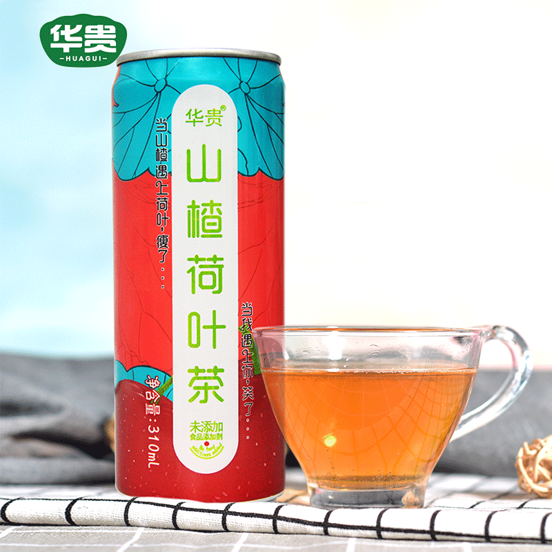 华贵山楂荷叶茶山楂汁果汁饮料整箱 310ml*3罐