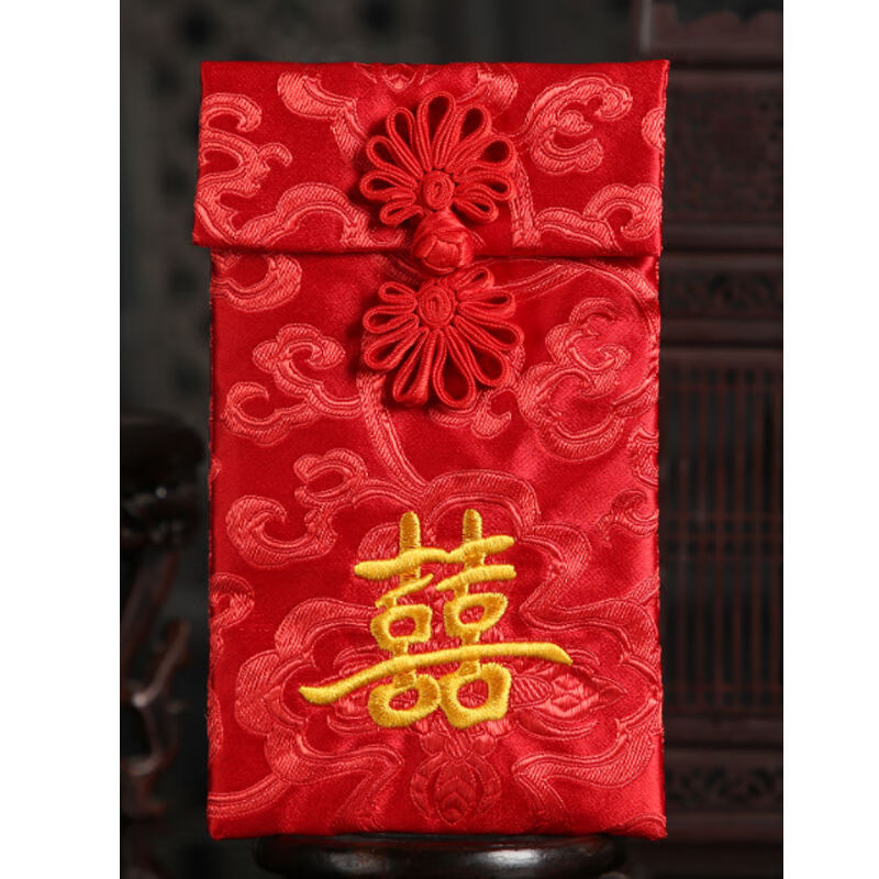 结婚用万元红包袋改口费大红包高档婚礼锦缎布艺礼金包利是封 刺绣