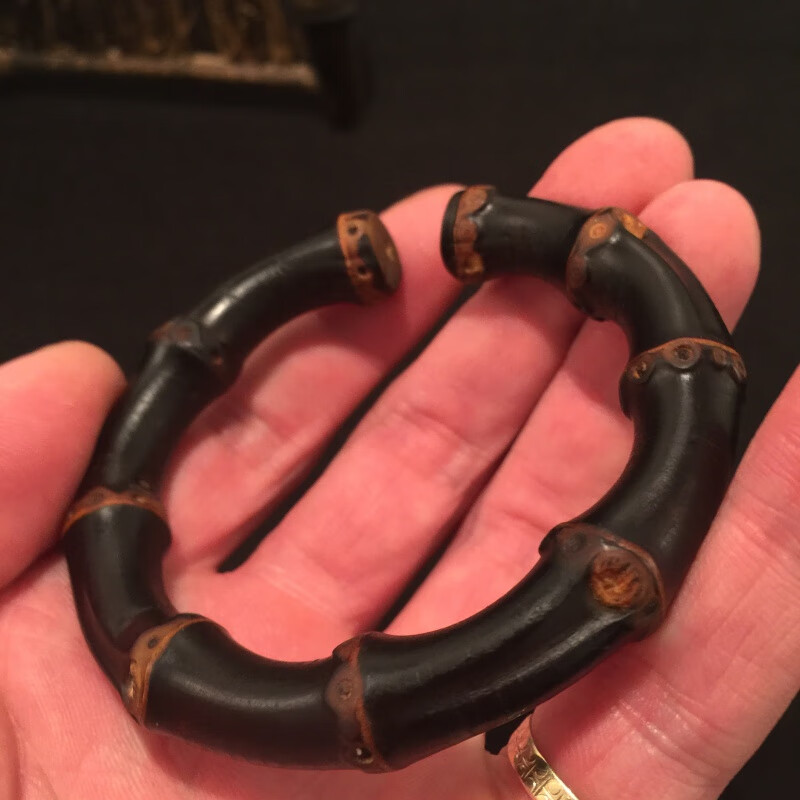 尚之之新款无患子手串紫竹手镯男女款一手 手工 紫竹根手镯紫竹藤镯可