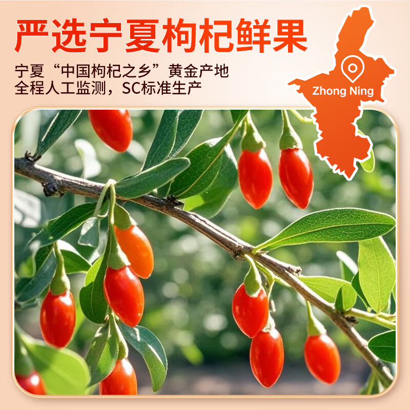 加邮 邮政农品有机红枸杞原浆中宁头茬枸杞100%鲜果鲜榨0添加300ml