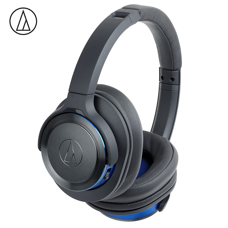 铁三角 WS660BT 重低音便携式头戴耳机 立体声 音乐HIFI耳机 蓝色