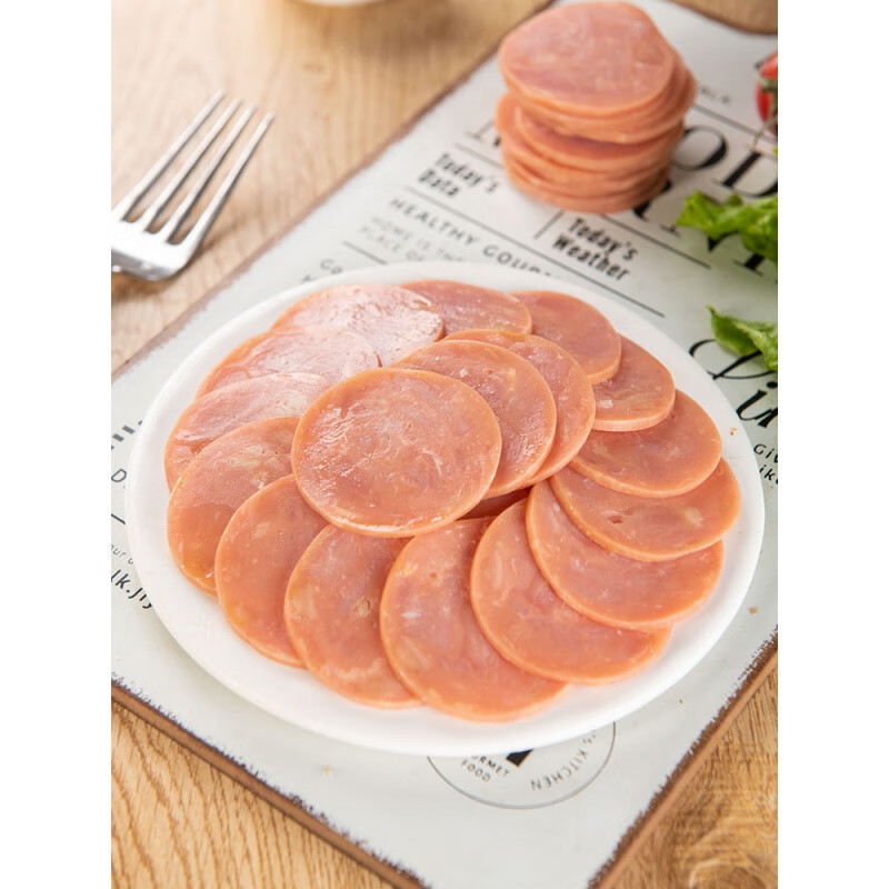 禾澹香菇鸡汁火腿切片 约片圆片比萨烘焙原料 三明治火腿