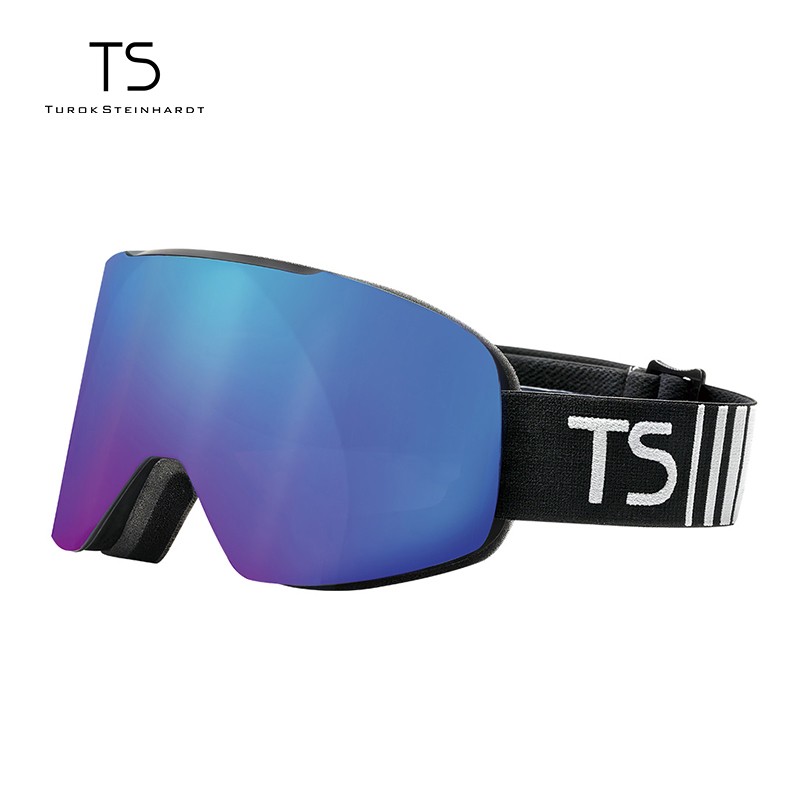 TS滑雪镜双层柱面防雾镜片 成人男女亲子滑雪眼镜装备护目镜 防紫外线抗撞击 成人款蓝色（TPU005-0105）