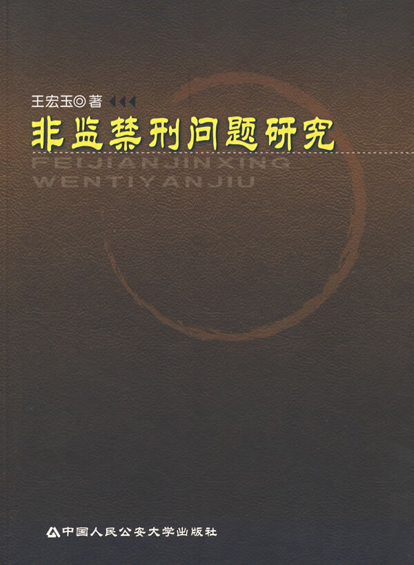 非监禁刑问题研究 王宏玉【上新】