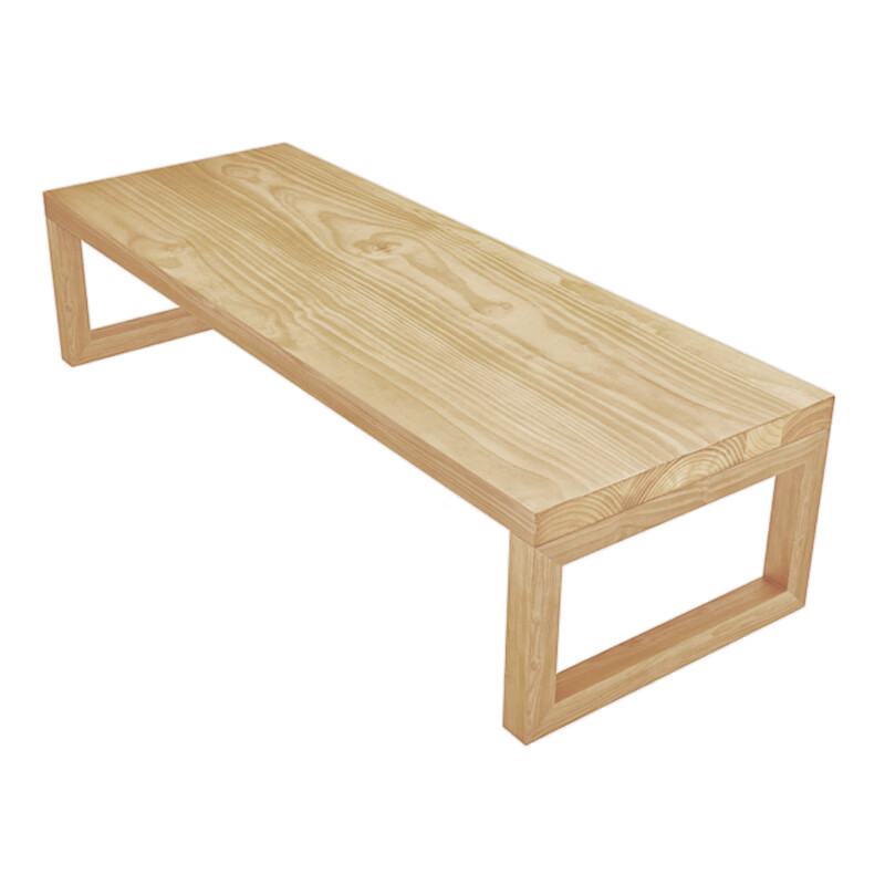 小老头北欧现代实木会议桌长桌简约办公室长条桌椅组合原木工作台大板桌 120*60*75桌面厚5cm全实木