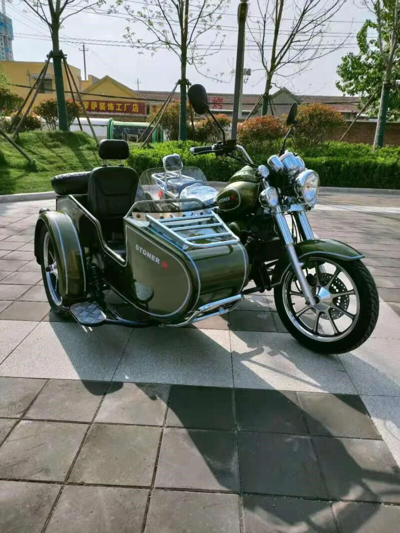 岭溪重庆双狮国四电喷边三轮摩托车300cc水冷复古侉子三碟刹可上牌 墨