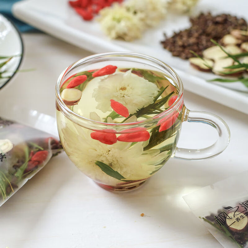 同仁堂花草茶40袋一盒花茶男女大肚子搭瘦花草茶